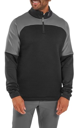 FootJoy ThermoSeries Jacquard Midlayer felpa uomo, nero/antracite