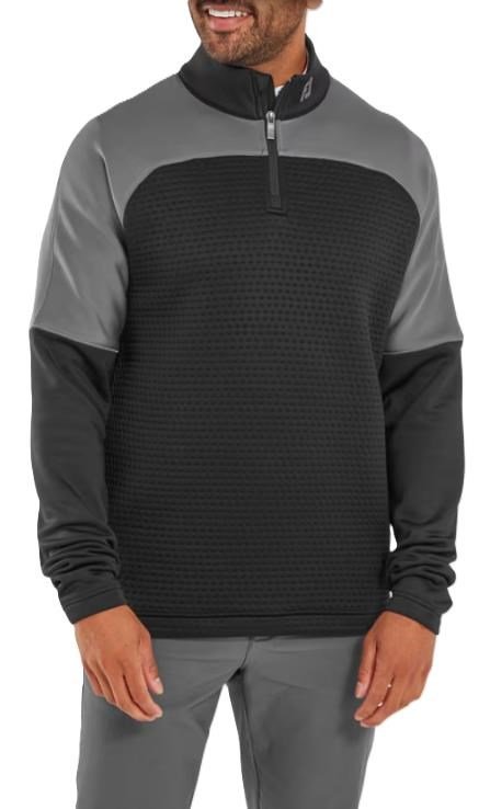 FootJoy ThermoSeries Jacquard Midlayer felpa uomo, nero/antracite