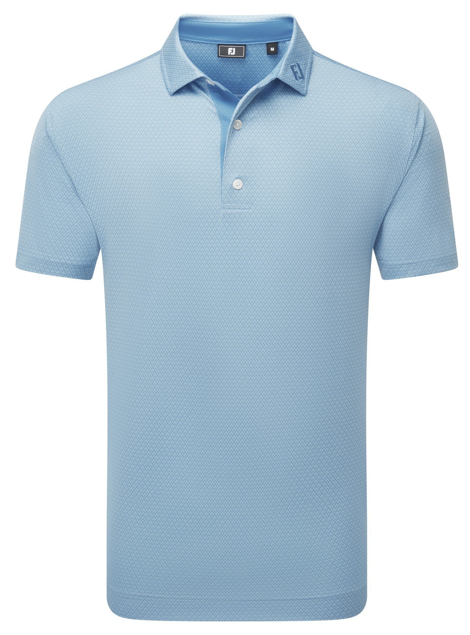 FootJoy Deco Diamond Print polo da uomo, air blue/high tide