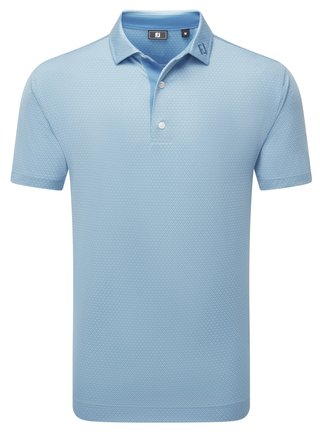 FootJoy Deco Diamond Print polo da uomo, air blue/high tide