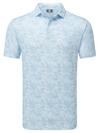 FootJoy GARDEN PRINT polo da uomo, air blue