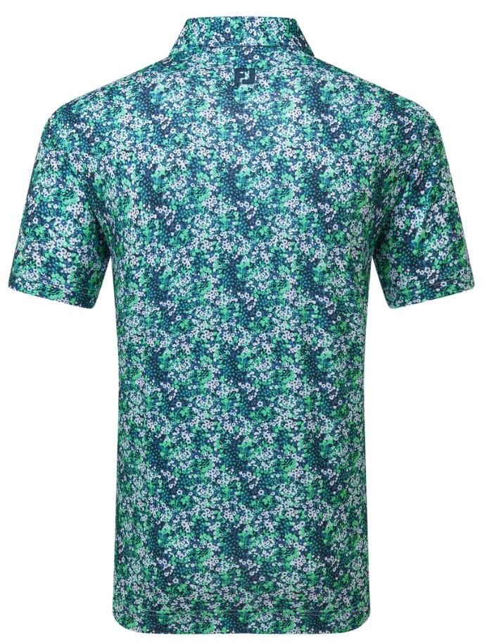 FootJoy Garden Print Lisle polo da uomo, navy