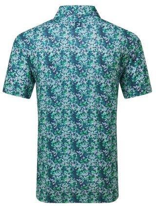 FootJoy Garden Print Lisle polo da uomo, navy