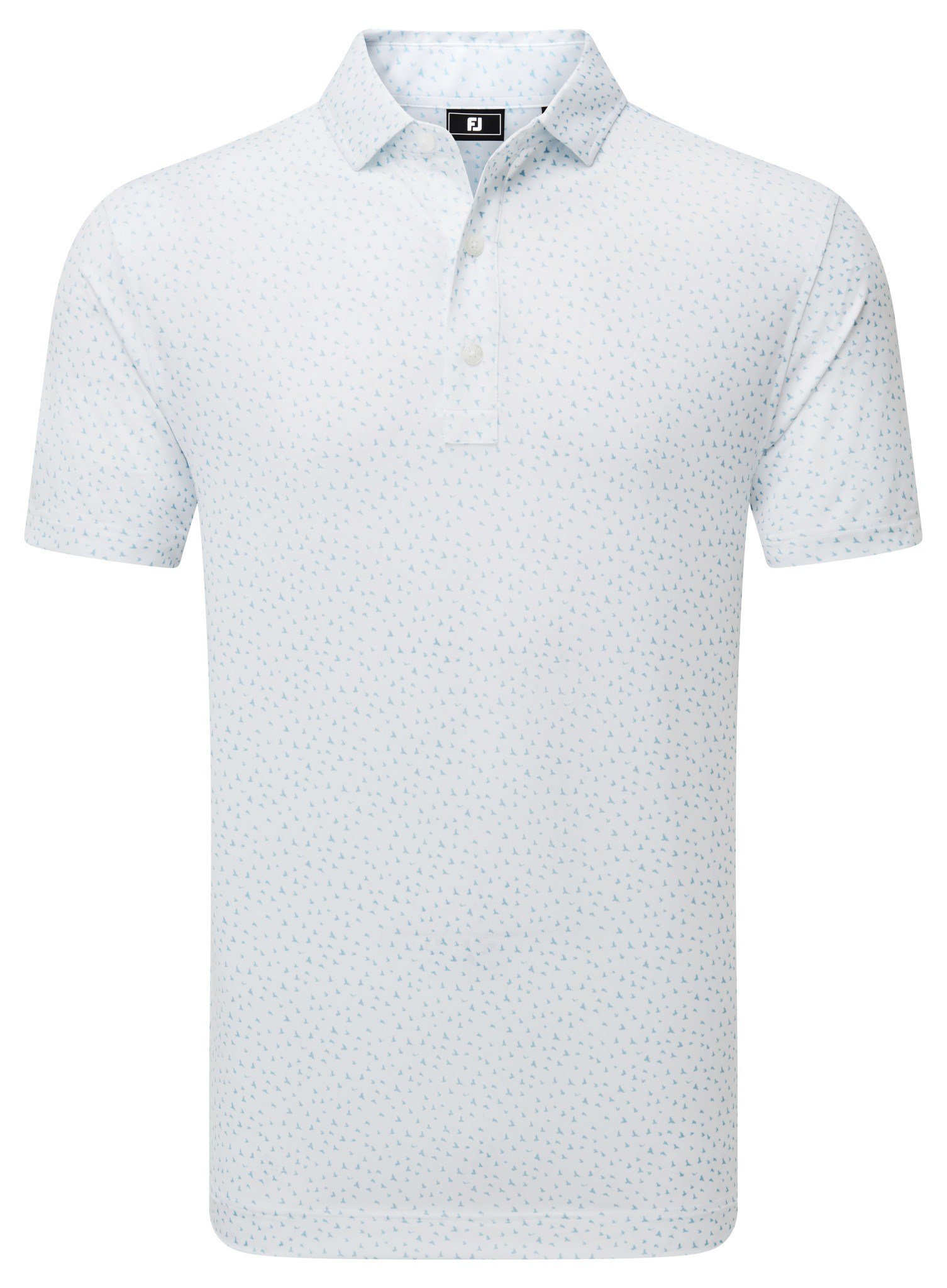 FootJoy BIRD PRINT polo uomo, bianco/air blue