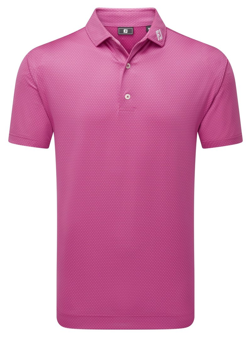 FootJoy Abacus Print polo da uomo, magenta
