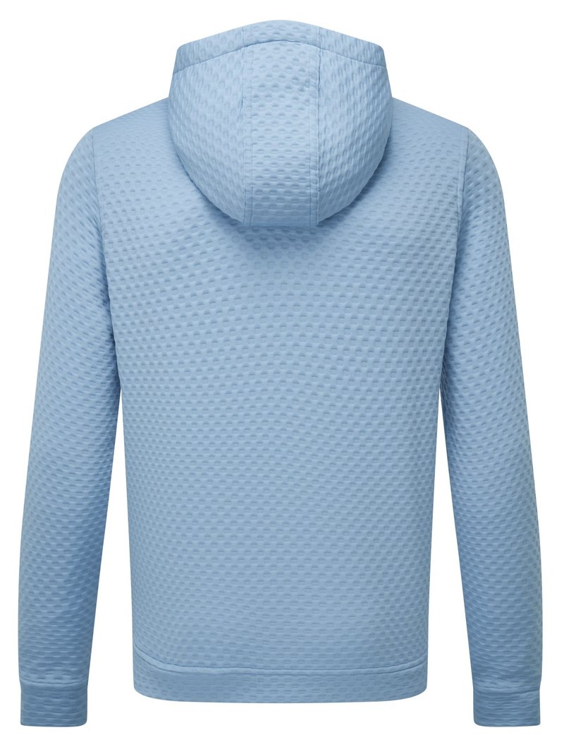 FootJoy Textured Knit Hoodie felpa uomo, air blue