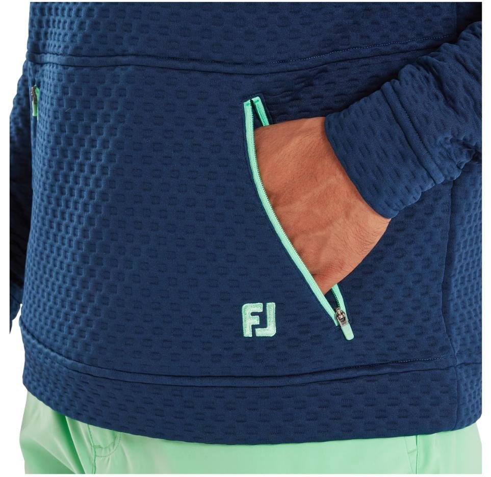 FootJoy Textured Knit Hoodie felpa uomo, navy