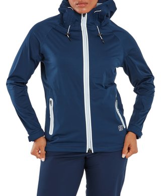 FootJoy HydroKnit giacca antipioggia da donna, navy/white/skyway