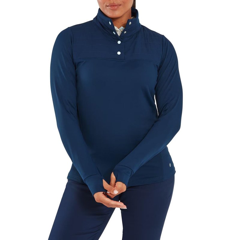 FootJoy ThermoSeries Hybrid Popover felpa da donna, blu navy