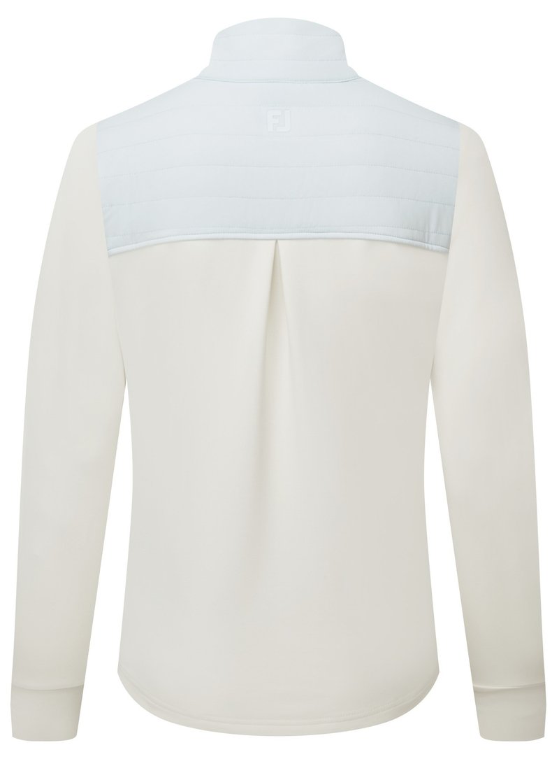 FootJoy ThermoSeries Hybrid Popover felpa donna, off white/ice blue