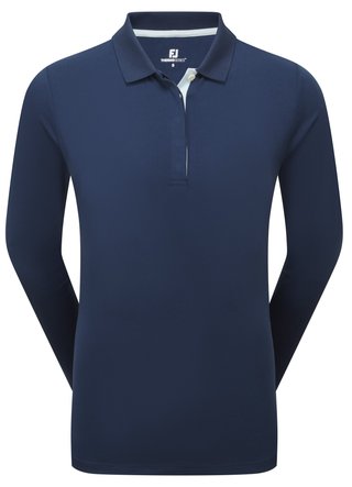 FootJoy ThermoSeries Long Sleeves polo da donna, blu navy