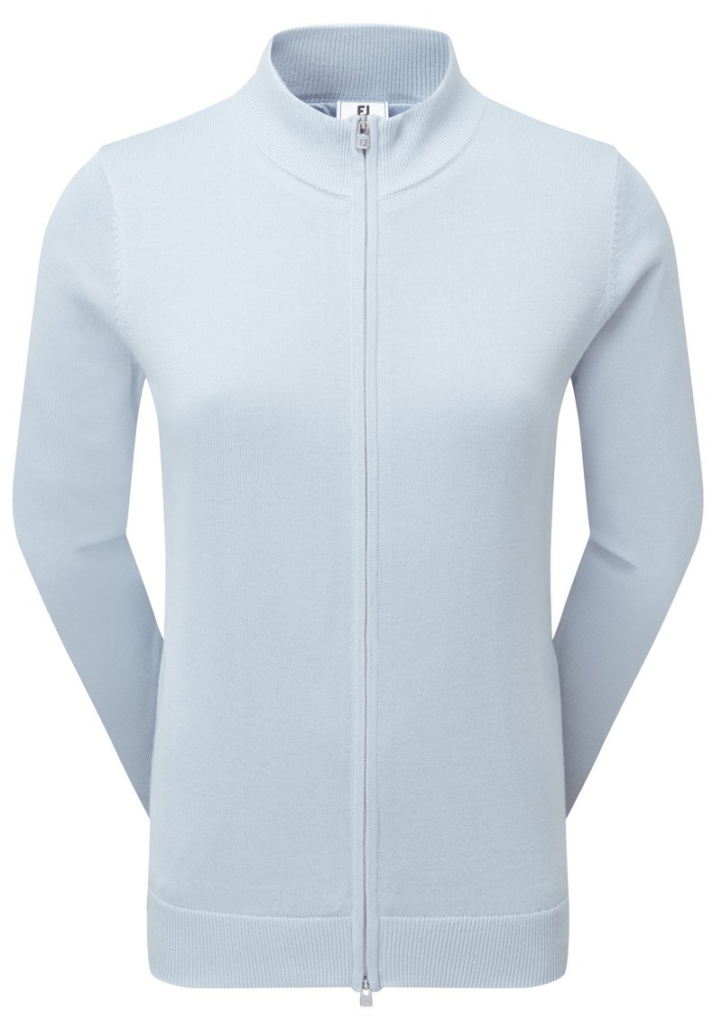 FootJoy Drirelease Full-Zip Lined maglione da donna, ice blue