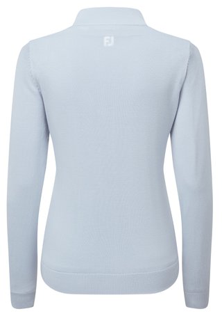 FootJoy Drirelease Full-Zip Lined maglione da donna, ice blue