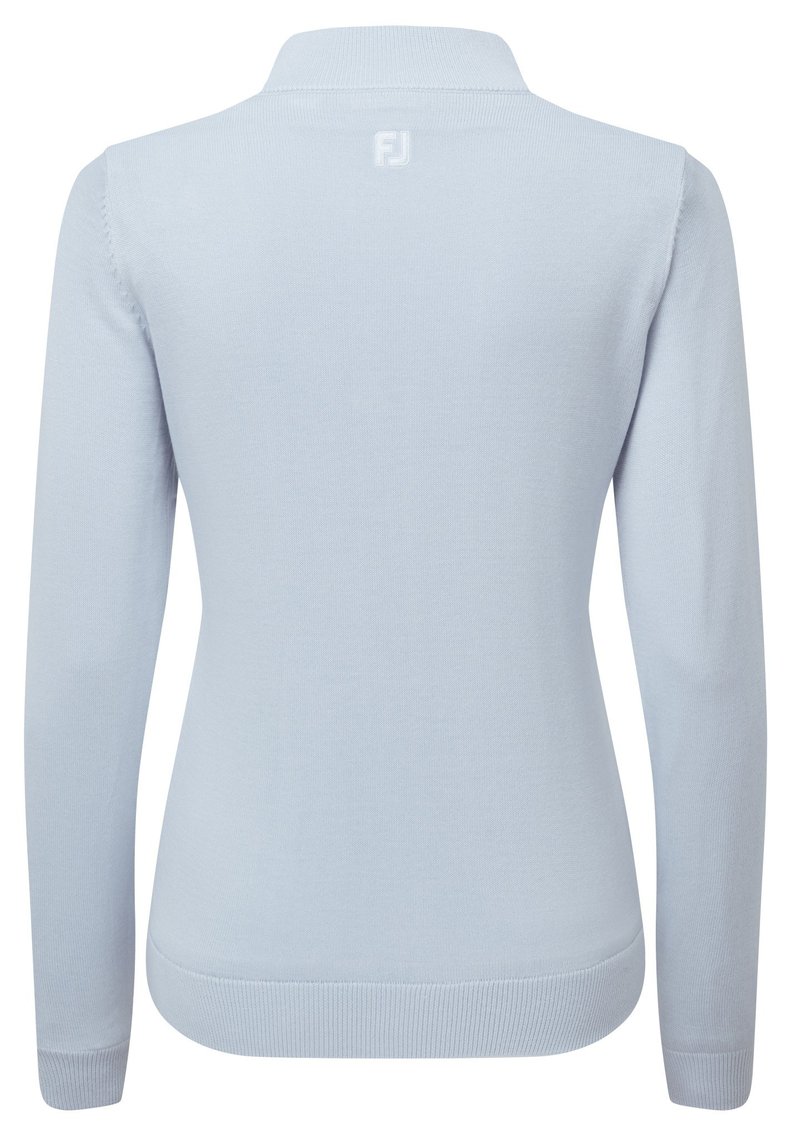 FootJoy Drirelease Full-Zip Lined maglione da donna, ice blue