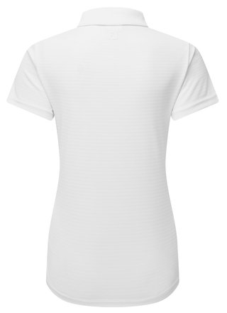 FootJoy JAQUARD STRIPE polo donna, bianco/navy/emerald