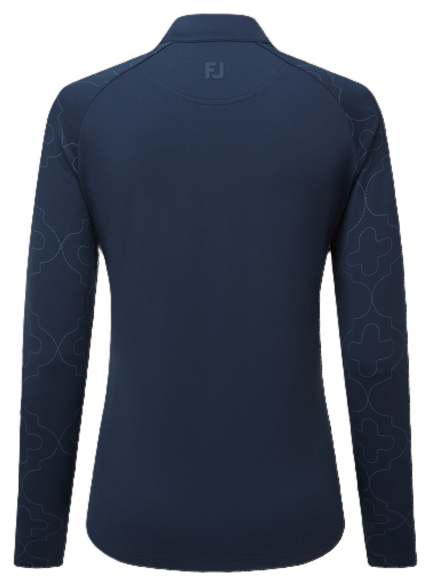 FootJoy Midlayer Full Zip Printed Sleeve felpa da donna con zip intera, navy