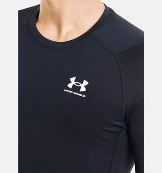 Under Armour HeatGear maglia a compressione da uomo, nero/bianco