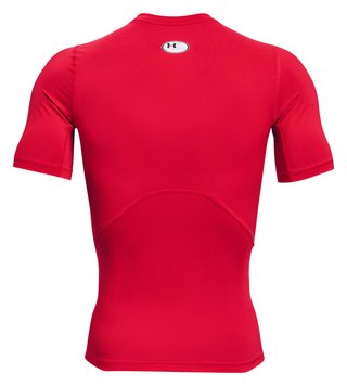 Under Armour HeatGear maglia a compressione da uomo, rosso/bianco
