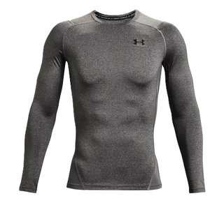 Under Armour HeatGear maglia a compressione a maniche lunghe da uomo, carbon heather