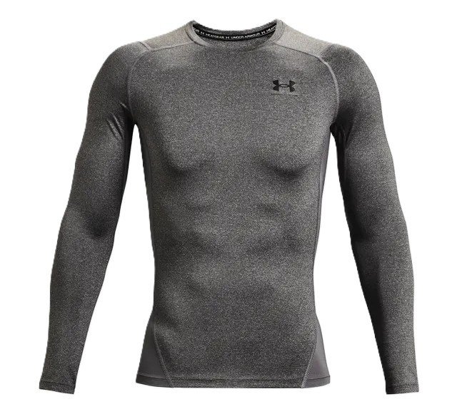 Under Armour HeatGear maglia a compressione a maniche lunghe da uomo, carbon heather