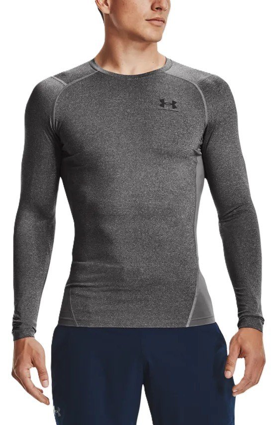 Under Armour HeatGear maglia a compressione a maniche lunghe da uomo, carbon heather