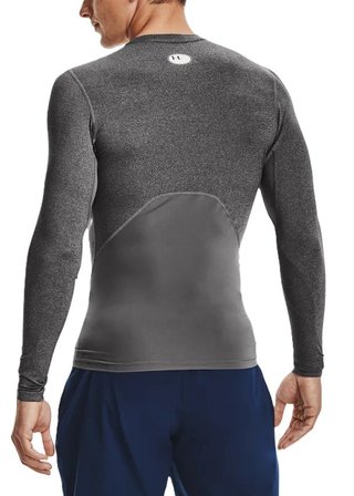 Under Armour HeatGear maglia a compressione a maniche lunghe da uomo, carbon heather
