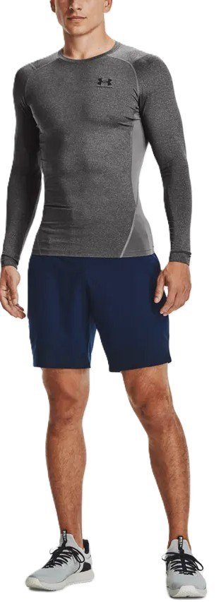 Under Armour HeatGear maglia a compressione a maniche lunghe da uomo, carbon heather