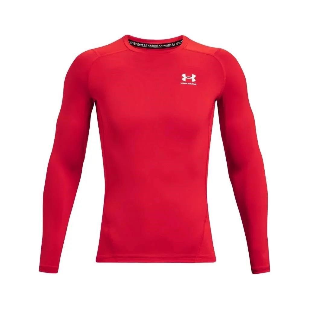 Under Armour HeatGear maglia a compressione a maniche lunghe da uomo, rossa