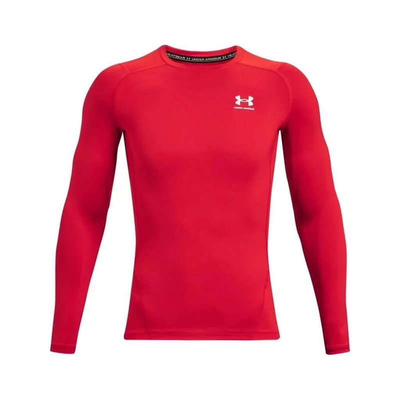 Under Armour HeatGear maglia a compressione a maniche lunghe da uomo, rossa