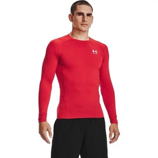 Under Armour HeatGear maglia a compressione a maniche lunghe da uomo, rossa