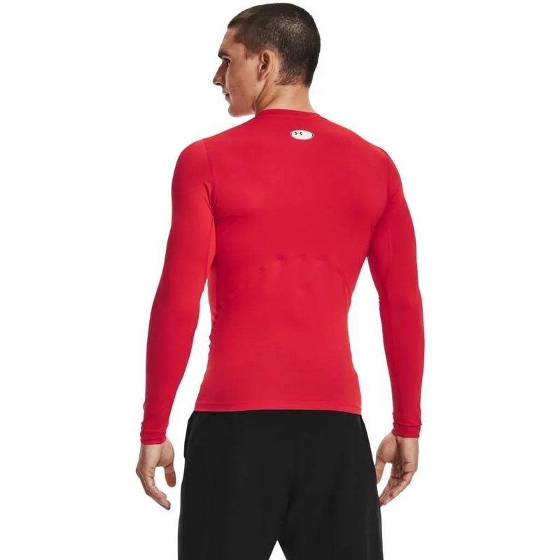 Under Armour HeatGear maglia a compressione a maniche lunghe da uomo, rossa