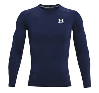 Under Armour HeatGear maglia a compressione a maniche lunghe da uomo, midnight navy