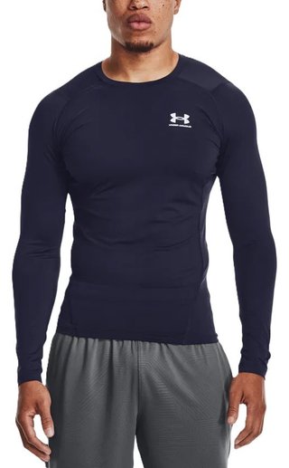 Under Armour HeatGear maglia a compressione a maniche lunghe da uomo, midnight navy