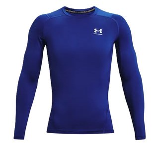 Under Armour HeatGear maglia a compressione a maniche lunghe da uomo, royal