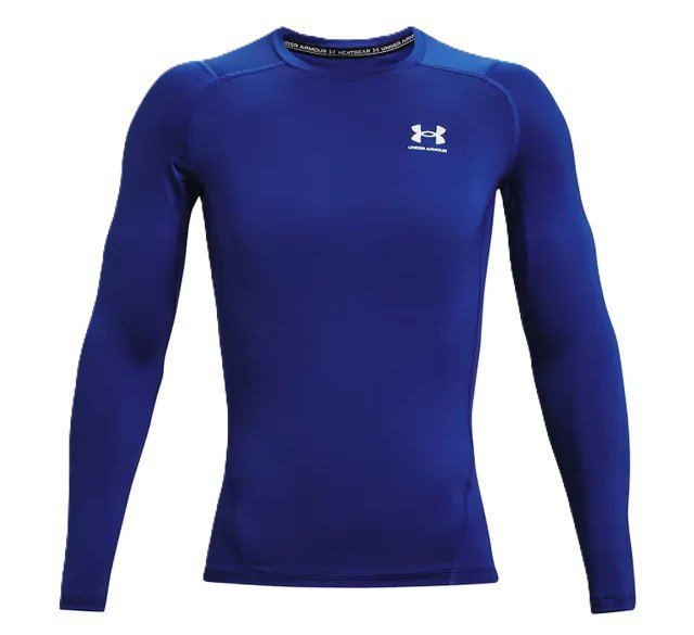 Under Armour HeatGear maglia a compressione a maniche lunghe da uomo, royal