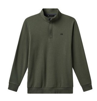 Travis Mathew Cloud Quarter Zip 2.0 felpa da uomo, dark olive