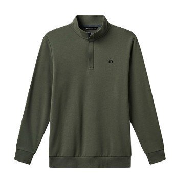 Travis Mathew Cloud Quarter Zip 2.0 felpa da uomo, dark olive