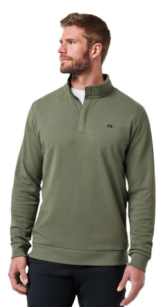 Travis Mathew Cloud Quarter Zip 2.0 felpa da uomo, dark olive