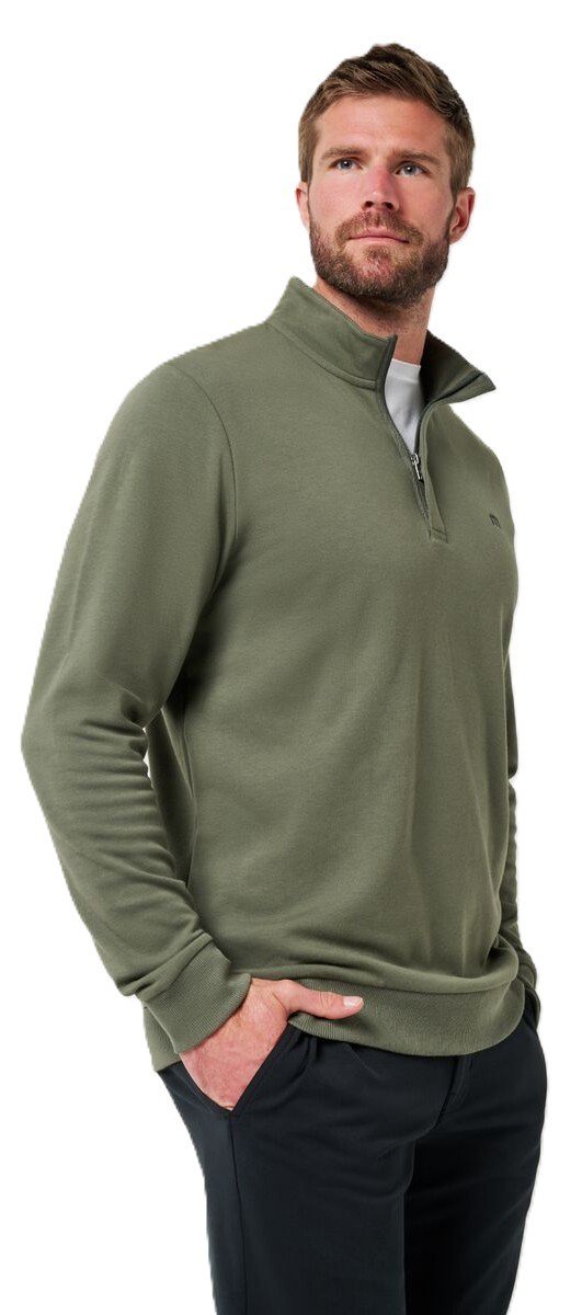 Travis Mathew Cloud Quarter Zip 2.0 felpa da uomo, dark olive