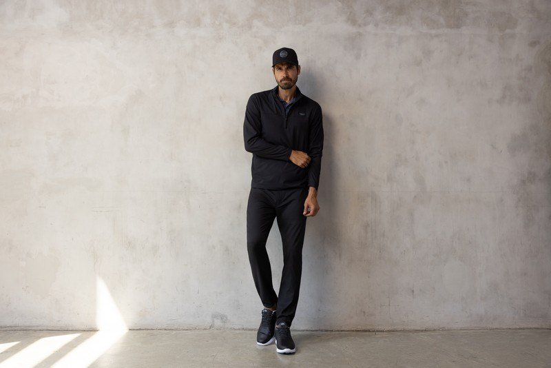 Travis Mathew Wanderlust quarter zip giacca uomo, nera