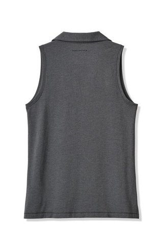 Travis Mathew Featherweight Active 2.0 Sleeveless polo da donna, heather black