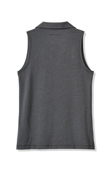 Travis Mathew Featherweight Active 2.0 Sleeveless polo da donna, heather black