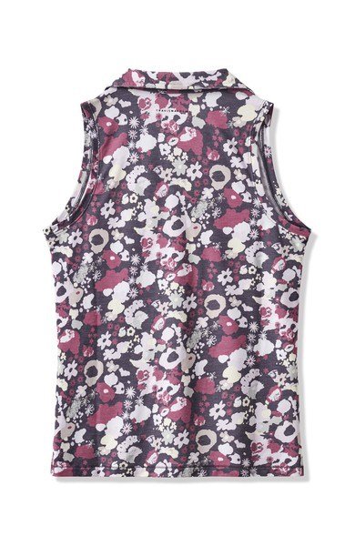 Travis Mathew Featherweight Printed Sleeveless polo da donna, graystone floral multi