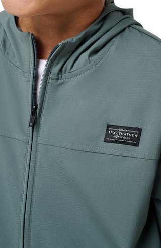 Travis Mathew Wanderlust junior felpa con cappuccio, balsam green