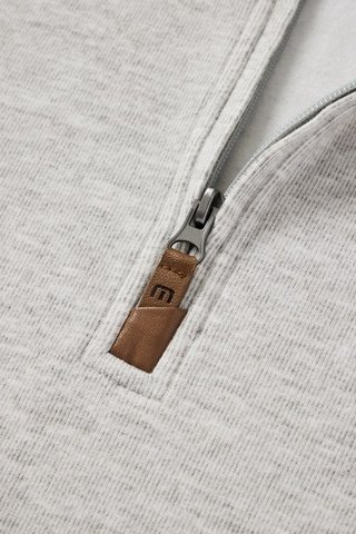 Travis Mathew Cloud maglione uomo 1/4 zip, heather grey