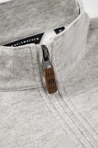 Travis Mathew Cloud maglione uomo 1/4 zip, heather grey