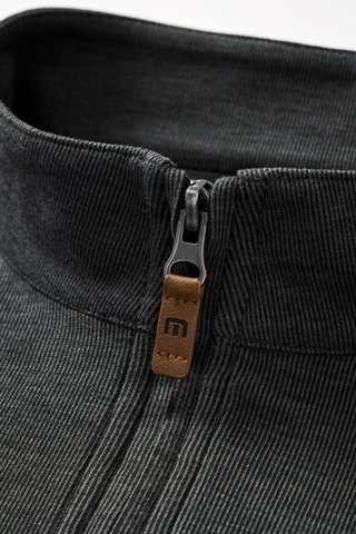 Travis Mathew Cloud maglione uomo 1/4 zip, heather black