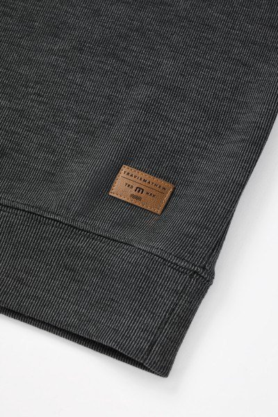 Travis Mathew Cloud maglione uomo 1/4 zip, heather black