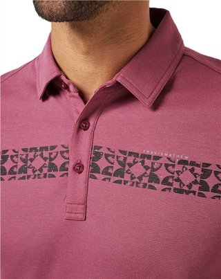 Travis Mathew Bungee Jump polo da uomo, damson
