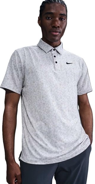 Nike Dri-FIT Tour Print polo uomo, photon dust/black